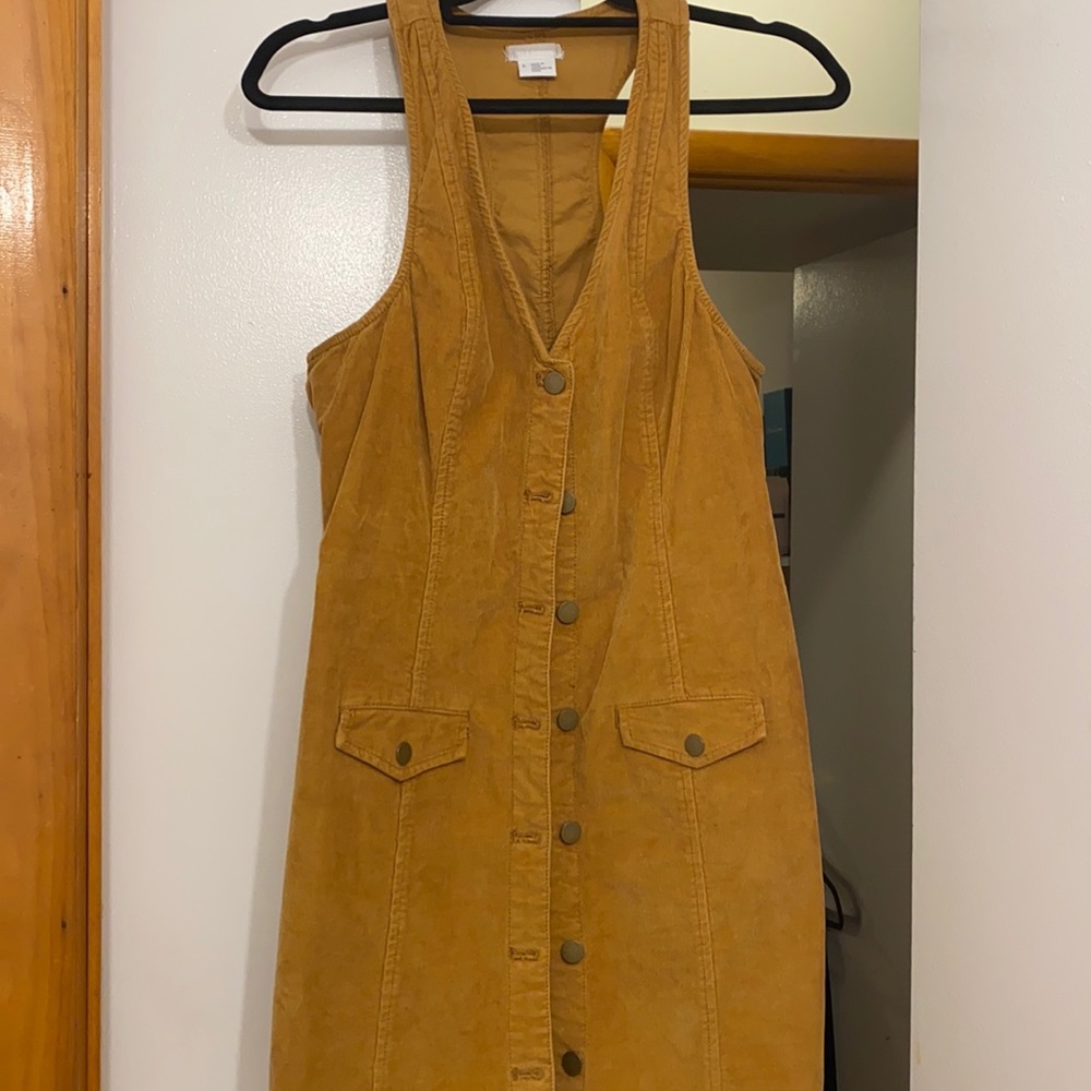 UO corduroy button up dress